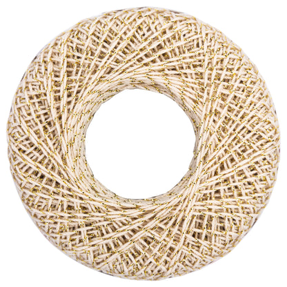 Aunt Lydia's Metallic Crochet Thread Size 10 Natural/Gold