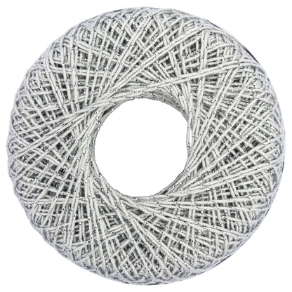 Aunt Lydia's Metallic Crochet Thread Size 10 Silver/Silver