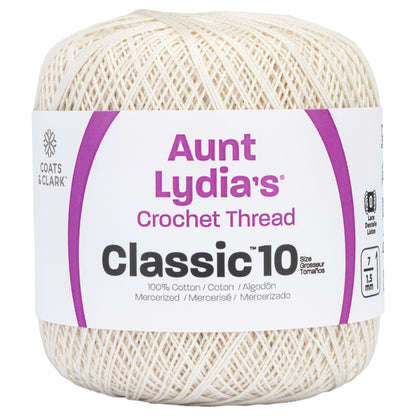 Aunt Lydia's Classic Crochet Thread Size 10 Antique White