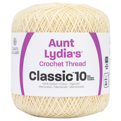 Aunt Lydia's Classic Crochet Thread Size 10 Creame