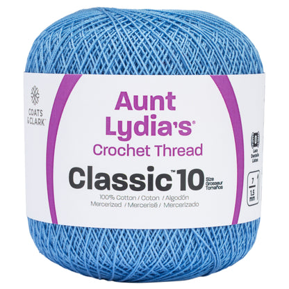 Aunt Lydia's Classic Crochet Thread Size 10 Medium Blue