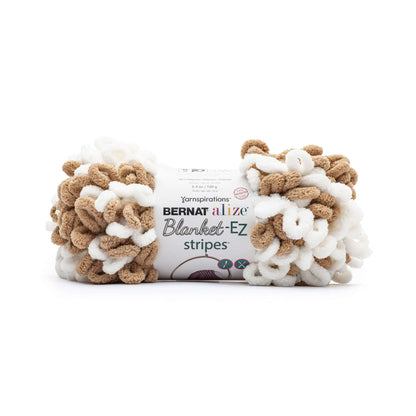 Bernat Alize Blanket-EZ Stripes Yarn - Discontinued Shades Dune