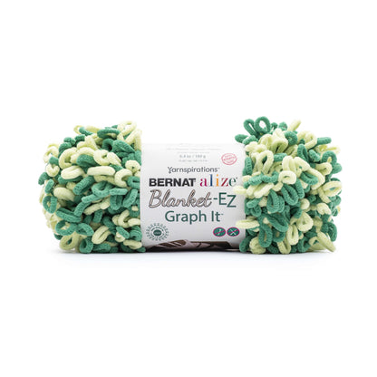 Bernat Alize Blanket-EZ Graph It Yarn - Discontinued Shades Pale Green Turf
