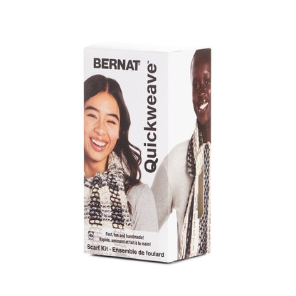 Bernat Quickweave Scarf Weaving Kit (140g/4.9oz) Gray Tartan