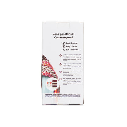 Bernat Quickweave Scarf Weaving Kit (140g/4.9oz) Burgundy Tartan