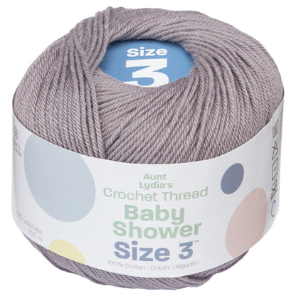 Aunt Lydia's Baby Shower Crochet Thread Size 3 - Discontinued Shades Stone