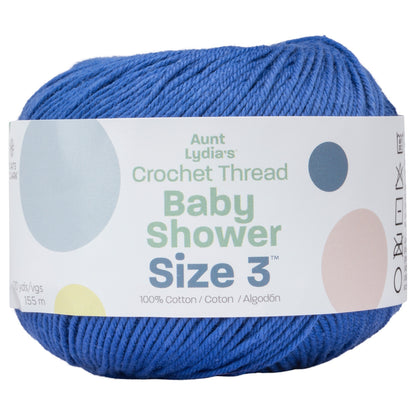 Aunt Lydia's Baby Shower Crochet Thread Size 3 - Discontinued Shades Crayon Blue