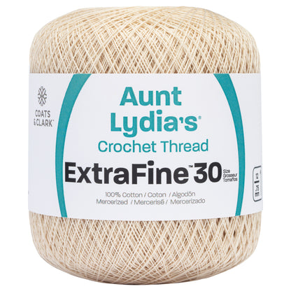 Aunt Lydia's Extra Fine Crochet Thread Size 30 Natural