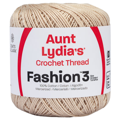 Aunt Lydia's Fashion Crochet Thread Size 3 Natural