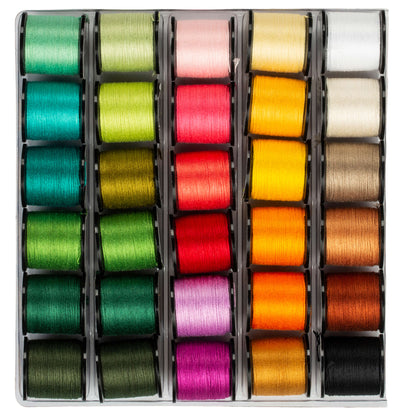 Anchor Embroidery Floss on Spools, 30 Pack Plants And Flowers Mix