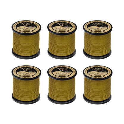 Anchor Spooled Floss 10 Meters - Clearance Shades 0281 Olive Green Dark