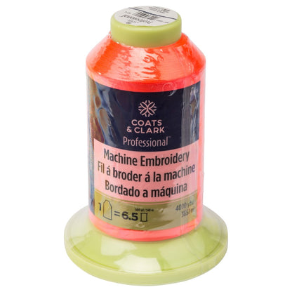 Coats & Clark Professional Machine Embroidery Thread (4000 Yards) Neon Coral