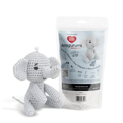 Red Heart Amigurumi Crochet Kit Ross The Elephant
