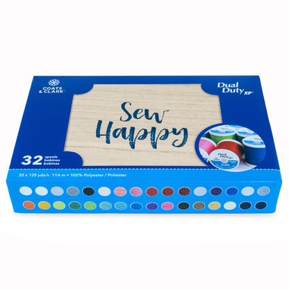 Coats & Clark Sewing Thread & Sew Happy Gift Box 32 Spools