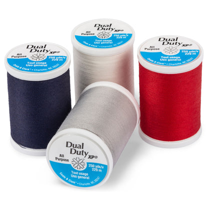 Coats & Clark Dual Duty XP All Purpose Sewing Thread, 4 Spools - Clearance Shades Multi