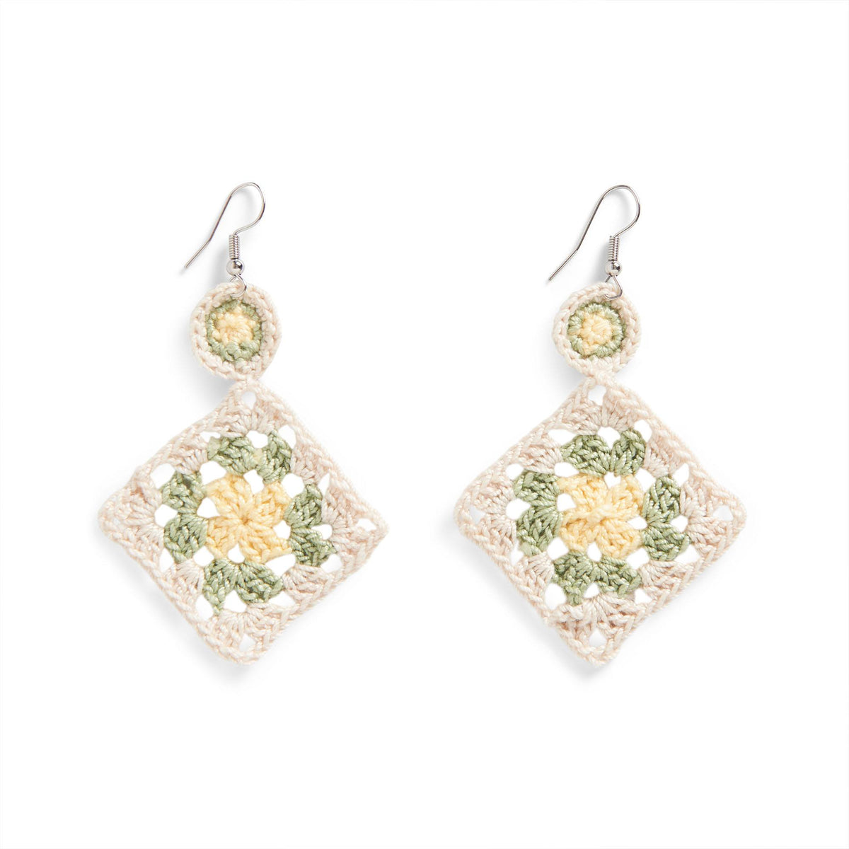 Crochet Earrings made in Aunt Lydia's Classic Crochet Thread