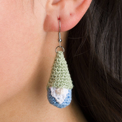 Aunt Lydia’s Crochet Gnome Earrings Crochet Earrings made in Aunt Lydia's Classic Crochet Thread