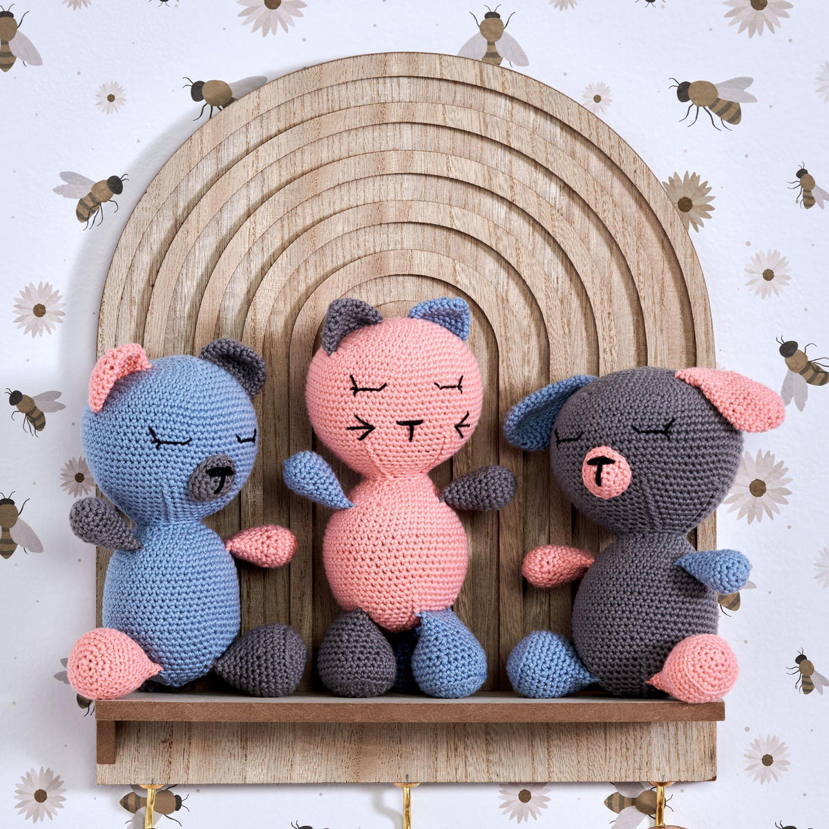 Crochet Sweet Trio made using Aunt Lydia's yarn