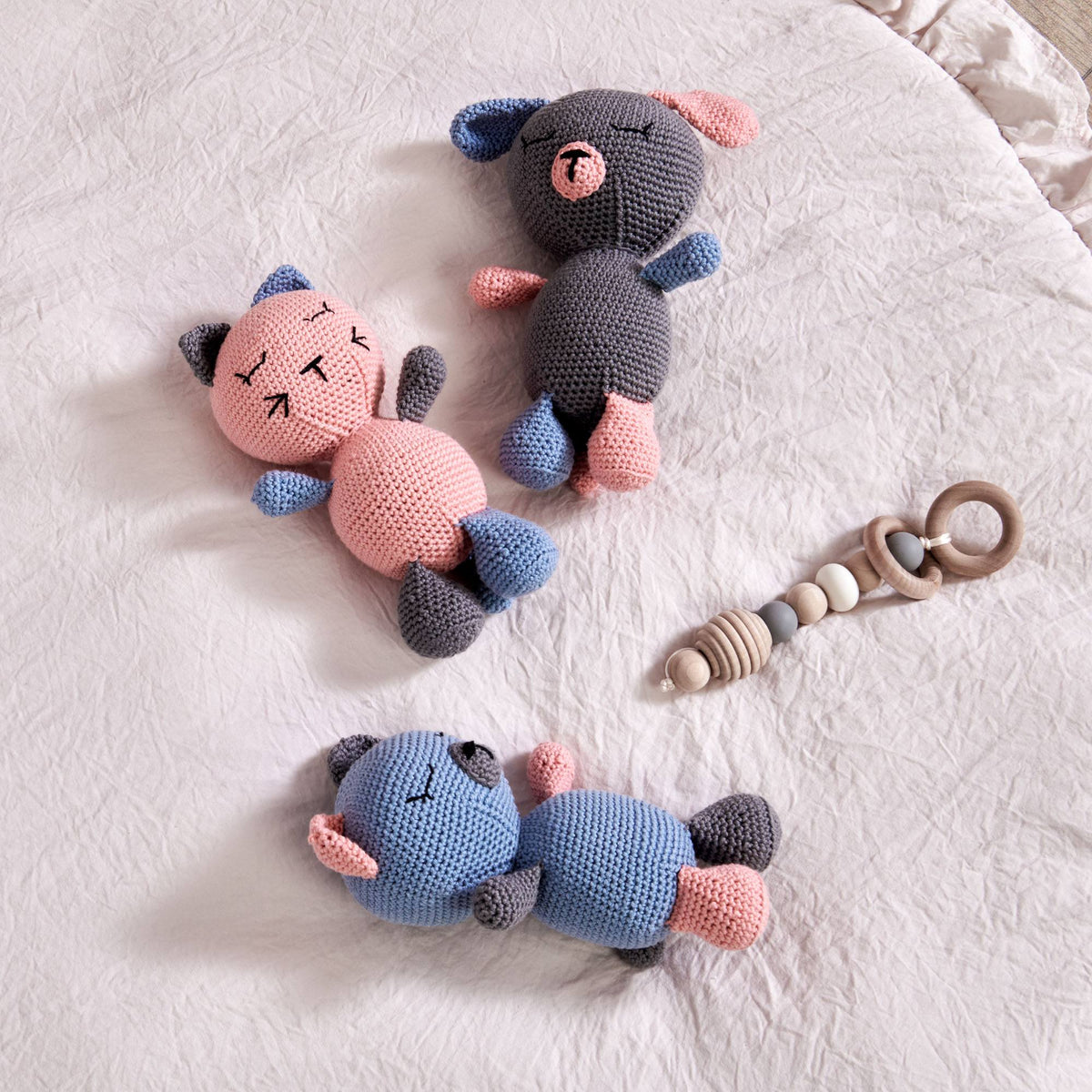 Crochet Sweet Trio made using Aunt Lydia's yarn