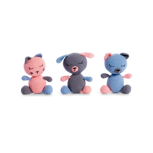 Crochet Sweet Trio made using Aunt Lydia's yarn