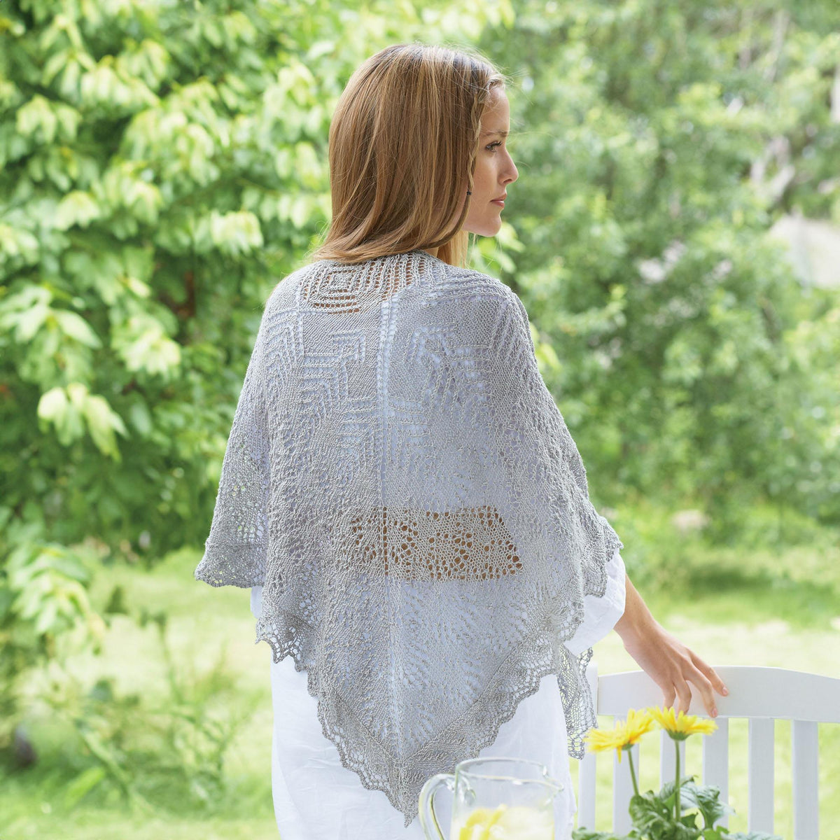 Knit Shawl made in Aunt Lydia's Thread