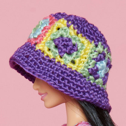 Anchor Doll Size Crochet Bucket Hat Crochet  made in Anchor Embroidery Thread yarn