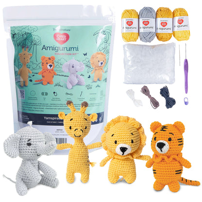 Red Heart Amigurumi Crochet Kit Safari