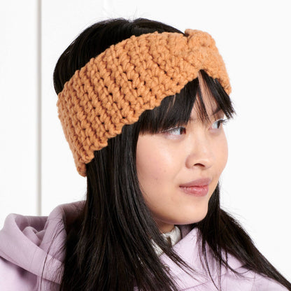 Bernat Beginner Do the Twist Crochet Headband Bergamont