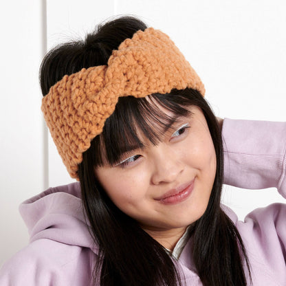 Bernat Beginner Do the Twist Crochet Headband Bergamont