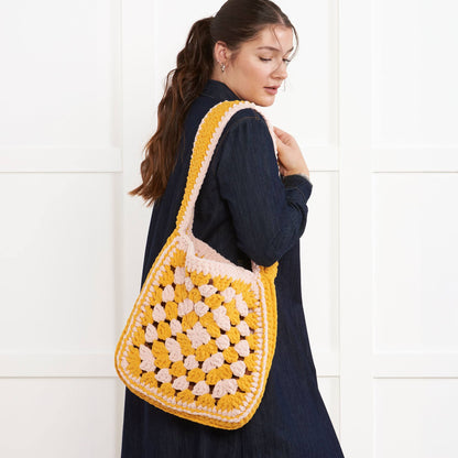 Bernat Crochet Big Granny Tote Crochet Tote Bag made in Bernat Blanket Yarn