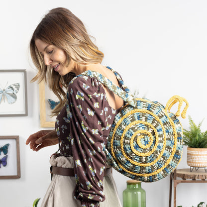 Bernat Crochet Snail Backpack Crochet Backpack made in Bernat Plush Yarn