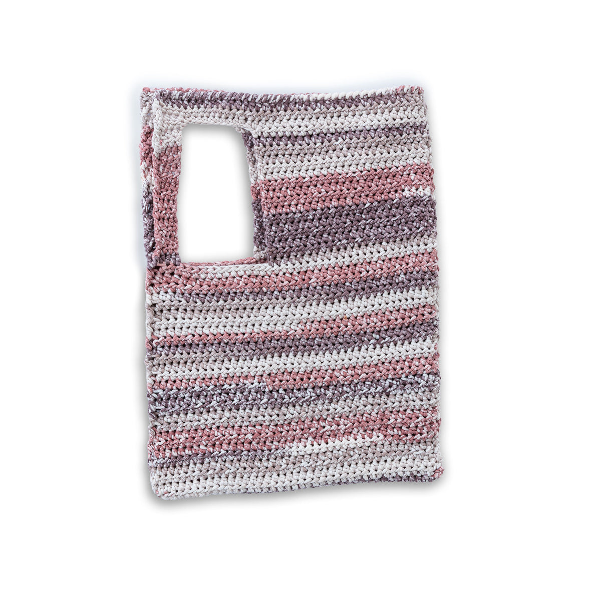 Crochet Asymmetrical Tote made using Bernat yarn