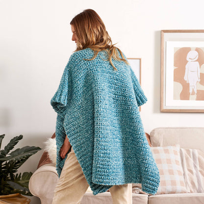 Bernat Fuzzy Flannel Crochet Wrap Crochet Wrap made in Bernat Forever Fleece Yarn
