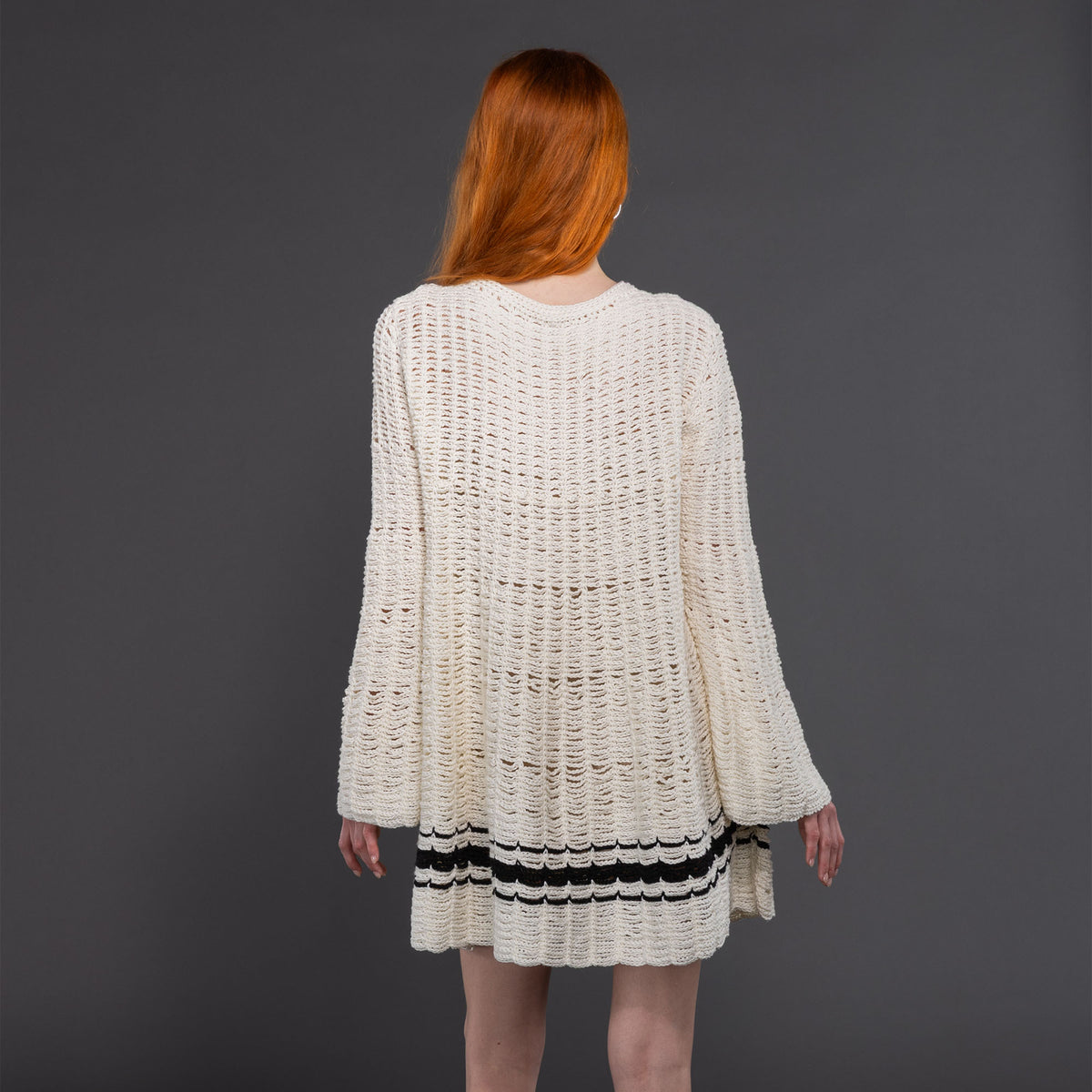 Crochet Trapeze Dress made using Bernat yarn