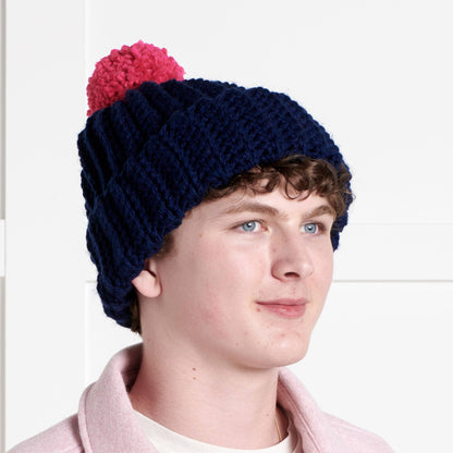 Bernat Beginner Pom On Top Crochet Beanie Version 2