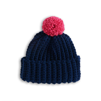Bernat Beginner Pom On Top Crochet Beanie Version 2