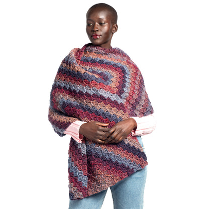 Bernat Wavelength Crochet Shawlvron Crochet Shawl made in Bernat Yarn