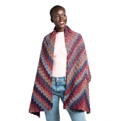 Bernat Wavelength Crochet Shawlvron Crochet Shawl made in Bernat Yarn