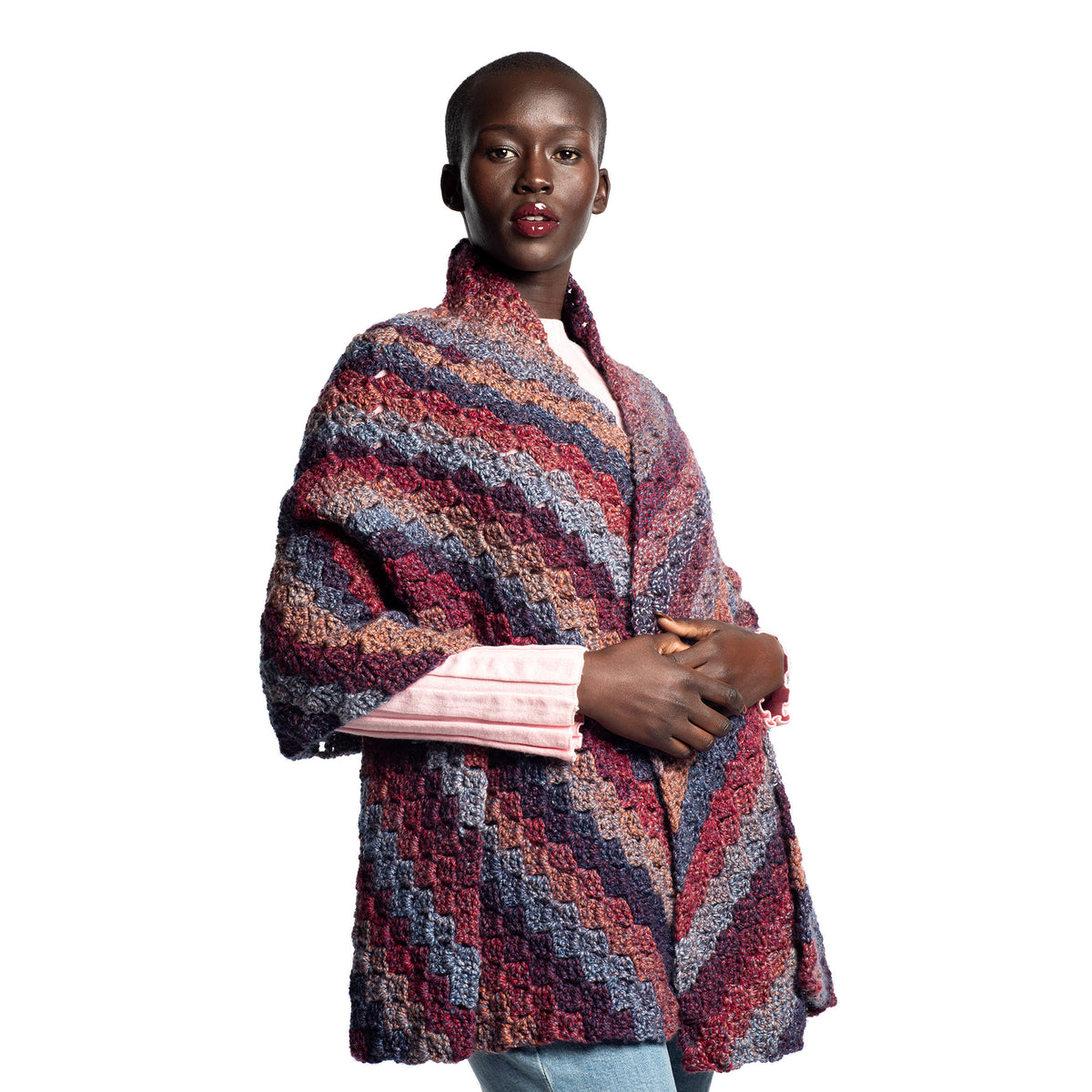Crochet Shawl made in Bernat Yarn