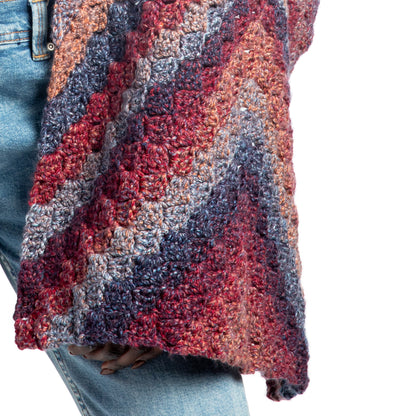 Bernat Wavelength Crochet Shawlvron Crochet Shawl made in Bernat Yarn