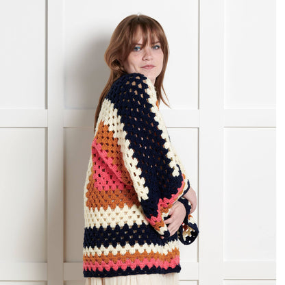 Bernat Beginner Crochet Both Sides Now Hexi-Cardi All Variants