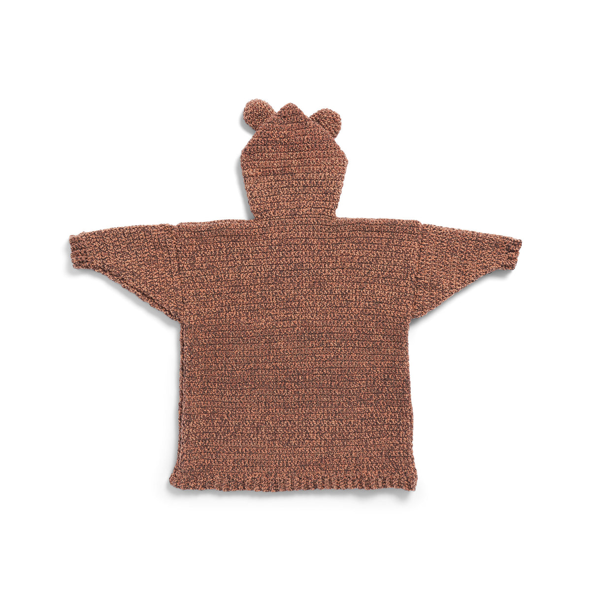 Crochet Blanket Hoodie made in Bernat Forever Fleece Yarn