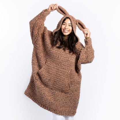 Bernat Big Bear Comfort Crochet Blanket Hoodie Crochet Blanket Hoodie made in Bernat Forever Fleece Yarn