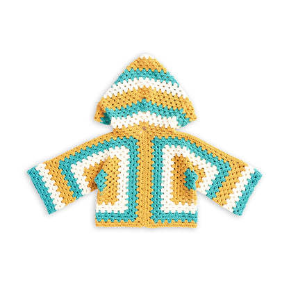 Bernat Crochet Kids Hooded Hexi Pullover Crochet Pullover made in Bernat Yarn