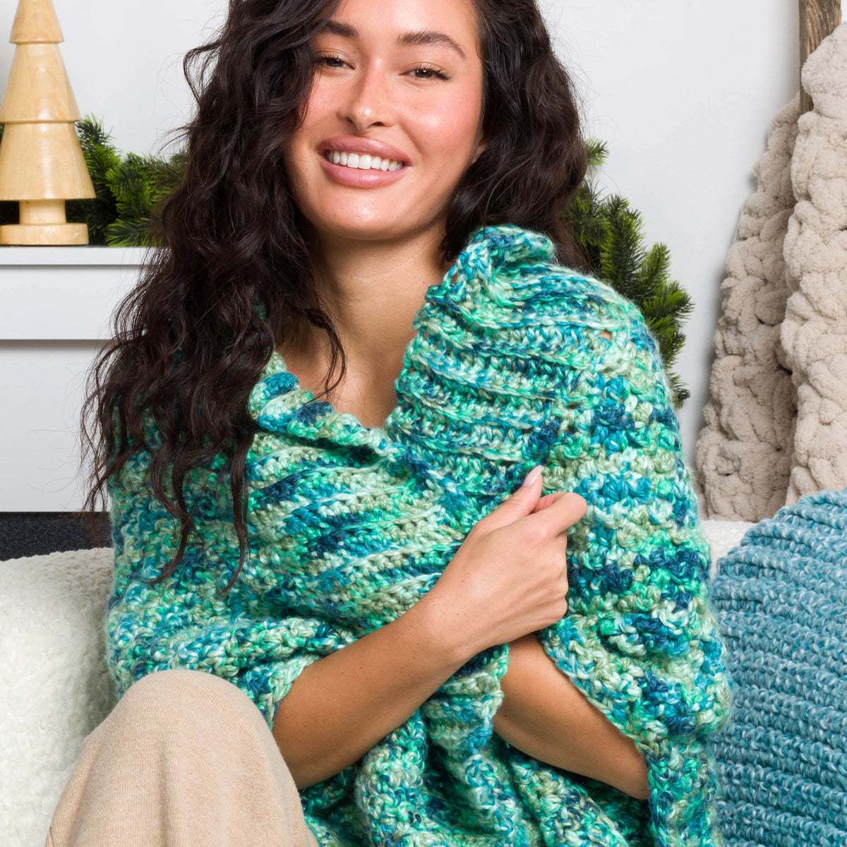 Spark Crochet Textured Cocoon made using Bernat yarn