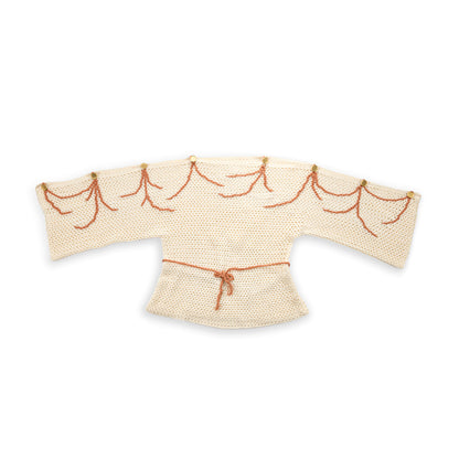 Bernat Crochet Grecian Top Crochet Grecian Top made using Bernat yarn on a white background