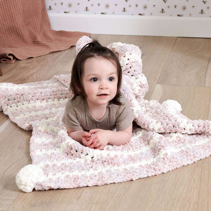 Bernat Beginner Crochet Baby Stripe Blanket Crochet Blanket made in Bernat Baby Blanket Yarn