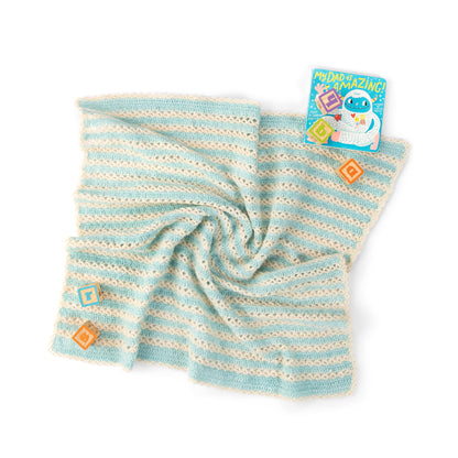 Bernat Eyelet Stripes Crochet Blanket Crochet Blanket made in Bernat Forever Fleece Finest Yarn
