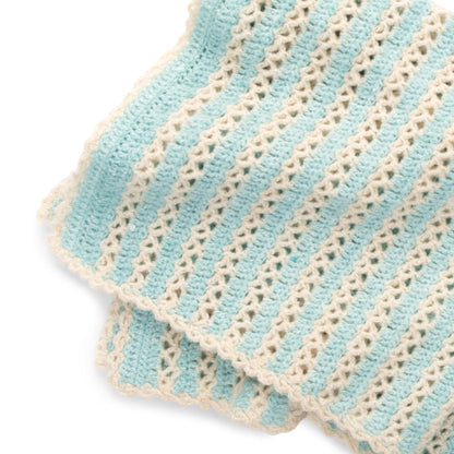 Bernat Eyelet Stripes Crochet Blanket Crochet Blanket made in Bernat Forever Fleece Finest Yarn