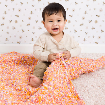 Bernat Sunset Bubbles Crochet Blanket Crochet Blanket made in Bernat Baby Blanket Yarn